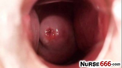 molten stomach Samantha Jolie naughty masturbation in a hospital
