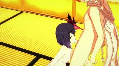Genshin impact anime porn - Sara x Aether firm hookup full [Handjob, blowjob, tit-fucking and creampie] - asian japanese manga porn anime game porn
