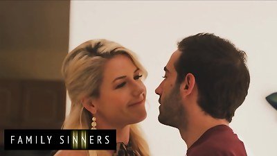 FAMILY SINNERS - Stepmom Kit Mercer braless Her legs So Her Stepson Can Stick His Tongue Deep inside Her honeypot