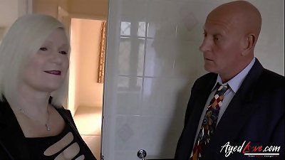 AgedLovE old girl Lacey Starr fellating hard fuck-stick