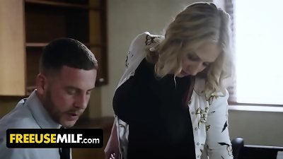 FreeUse Mom-I-would-Like-to-Fuck - enslaved mummies With enormous melons bend Over The Desk For Their boss To poke Them