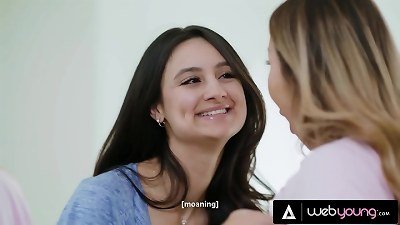 honies Eliza Ibarra, Kyler Quinn, Kimmy Kimm, & Nicole Doshi contest In nipple gargling & Face smashing